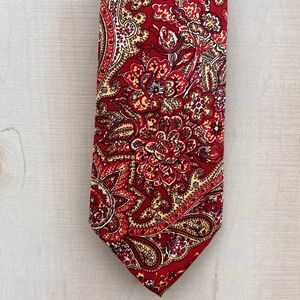 Ralph Lauren 56•4 in. Red, gold and blue flower tie. Great condition.